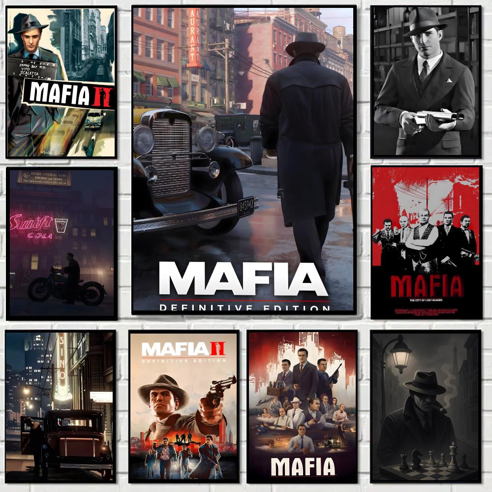 Party Games Mafia - Affiche de jeu M-Mafia, autocollant décoratif