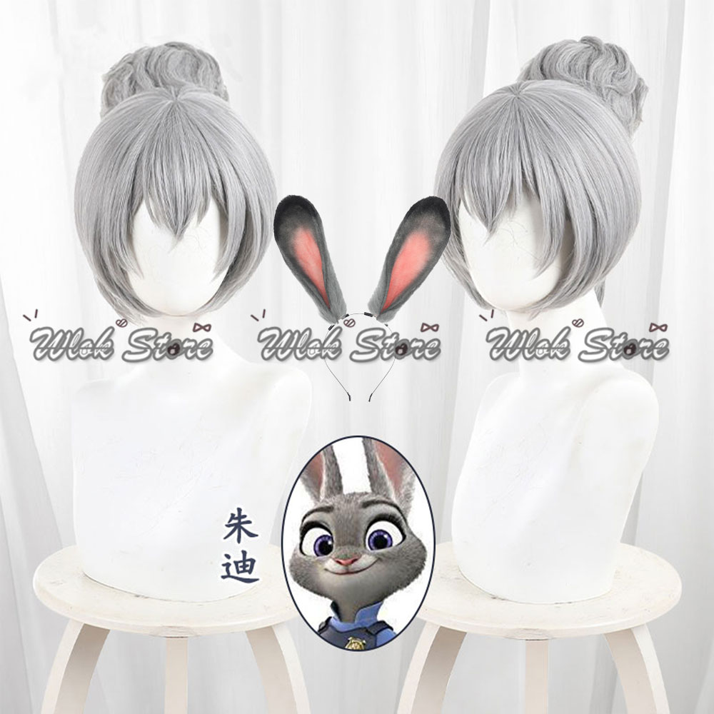 Party Games Bunny - Zoo policier Judy Cosplay perruque robe