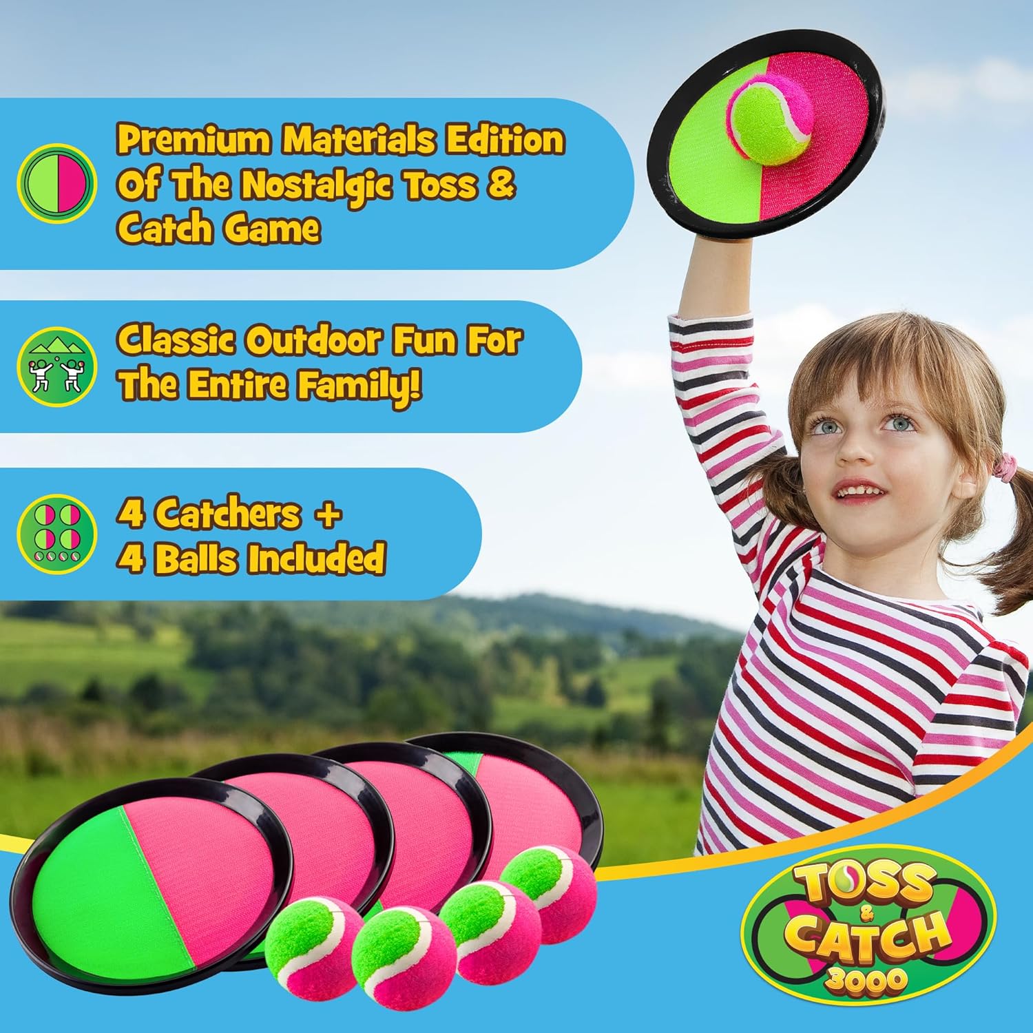 Kit de jeu de lancer et de att - Catch Ball Velcro avis et prix